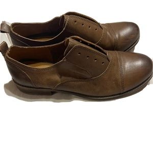 Lucky Brand Dooree Laceless Oxfords Women’s 8B Brown Leather